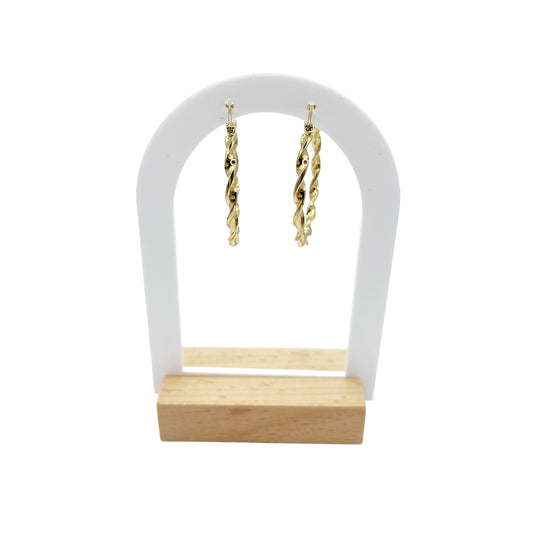 Aretes Alba Mística | Joyería bañada en oro 18K estilo trenzado elegante