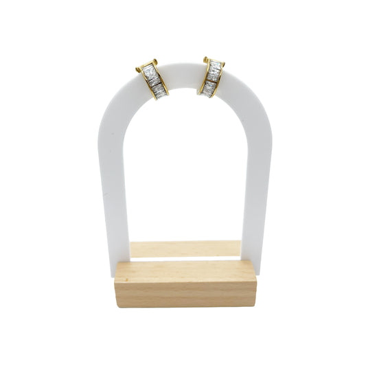 Aretes Aurora Clara | Joyería bañada en oro 18K con circonias