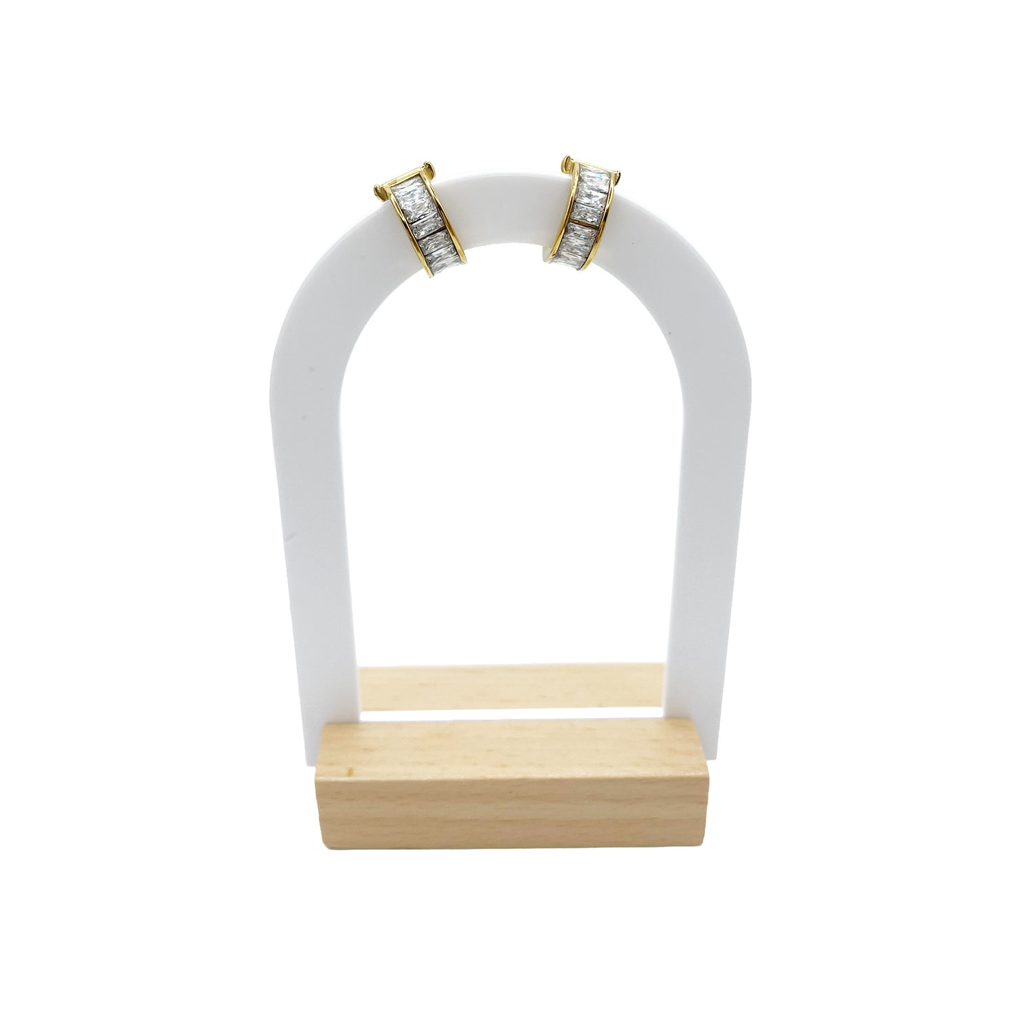 Aretes Aurora Clara | Joyería bañada en oro 18K con circonias