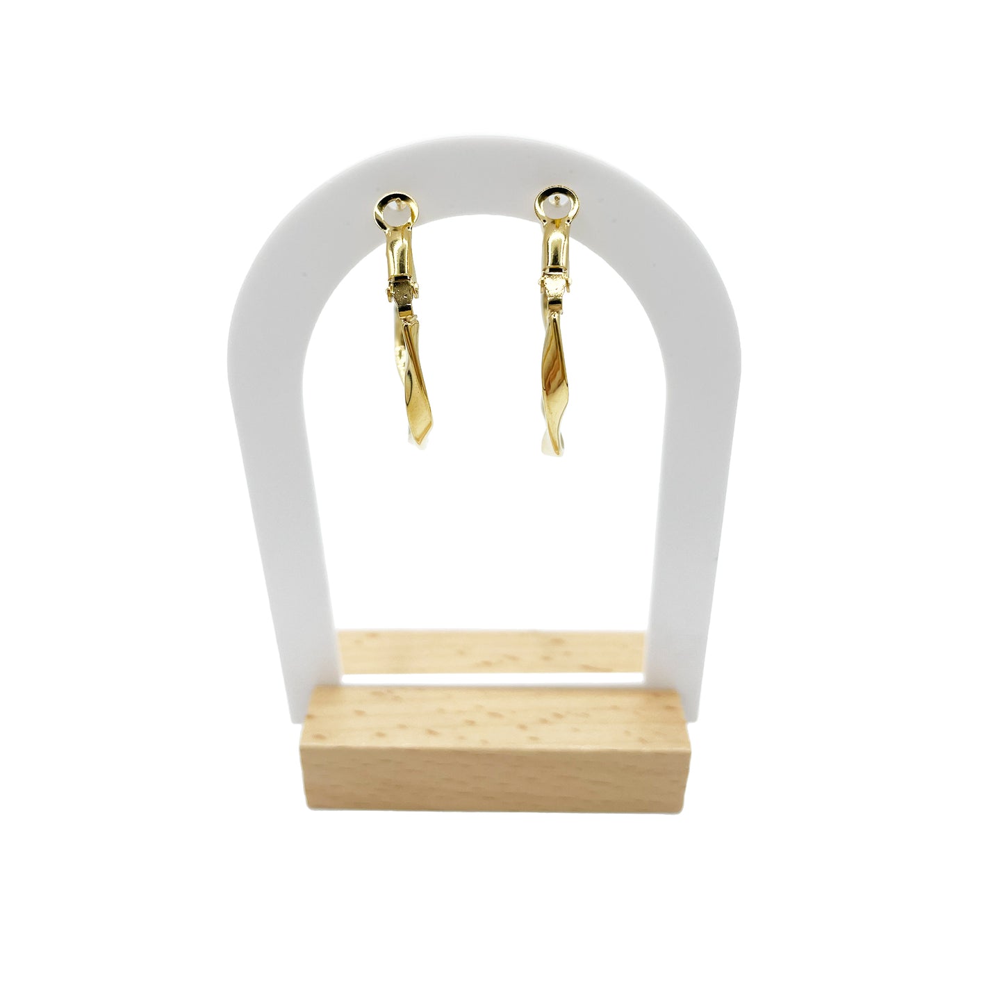 Aretes Brillo Serena | Joyería bañada en oro 18K estilo ondulado elegante