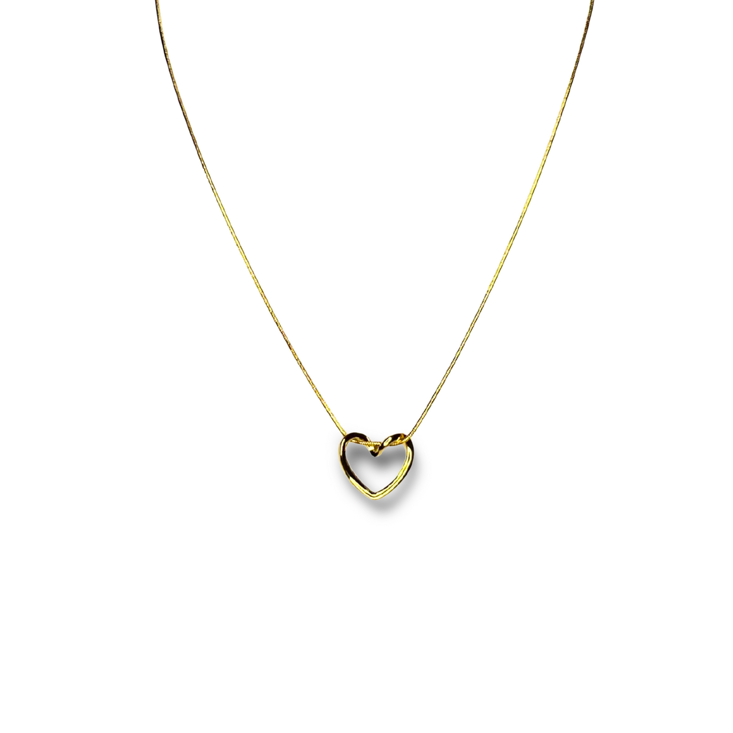 Collar Aurora | Joyería romántica bañada en oro 18K con dije de corazón